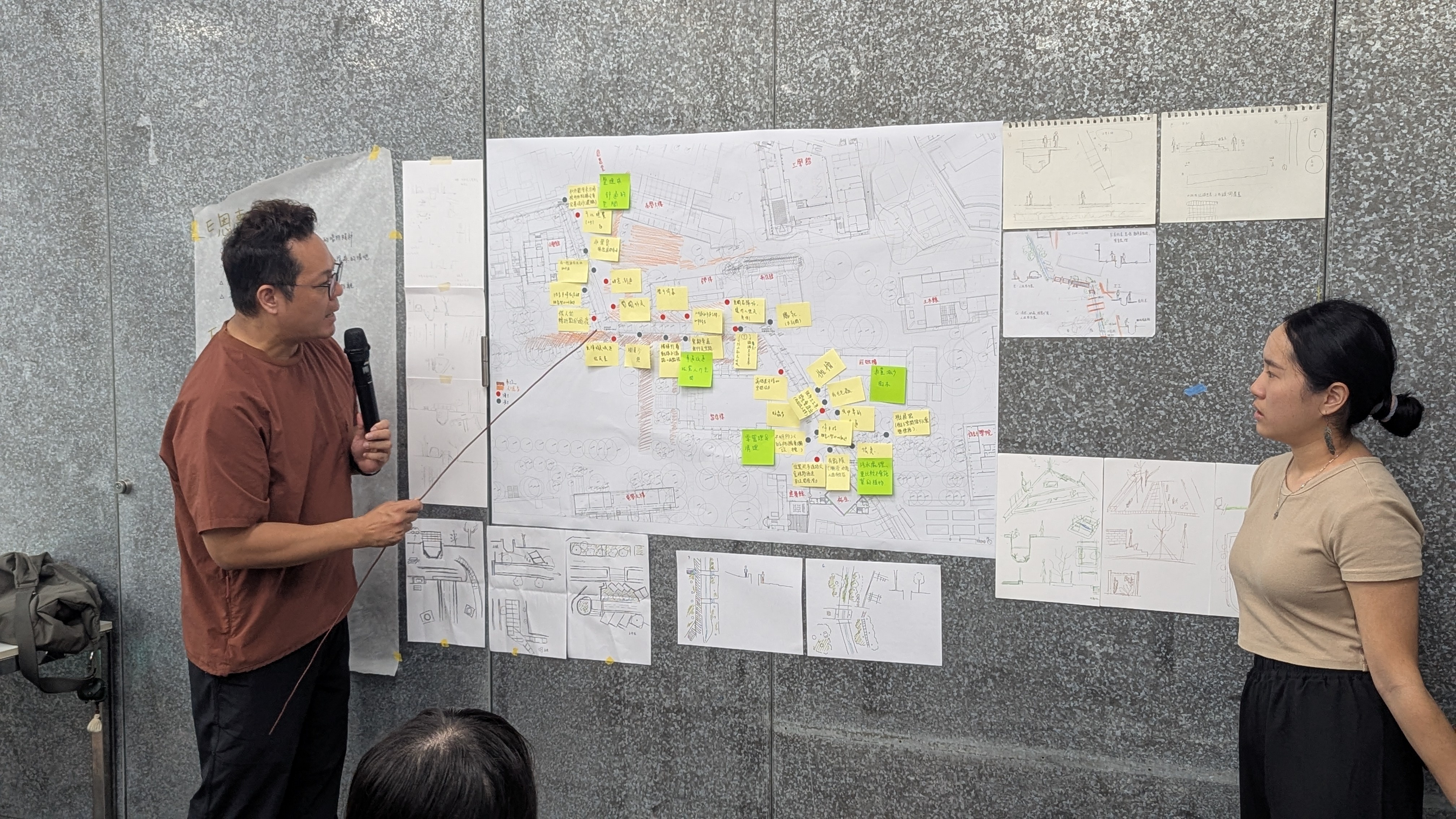 圖 9 大樹教室參與式工作坊-水圳再生，校園水圳觀察與分析 ( 照片來源:吳振廷老師)